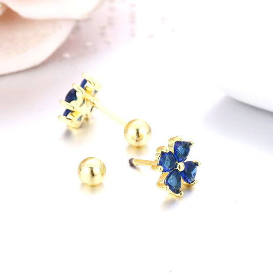 Boucle D'oreille Bébé Fille Trèfle