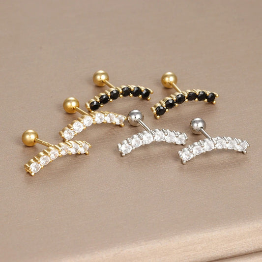 Boucle D’oreille Cartilage - Acier Inoxydable Zircon