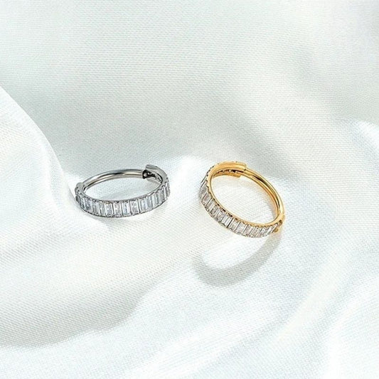 Boucle D'oreille Cartilage Anneau Pavé Zircon