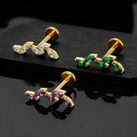 Boucle D'oreille Cartilage Éclat Marquise En Titane