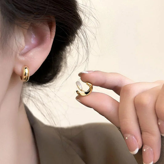 Boucle D'oreille Clip Femme Minimaliste Polyvalente