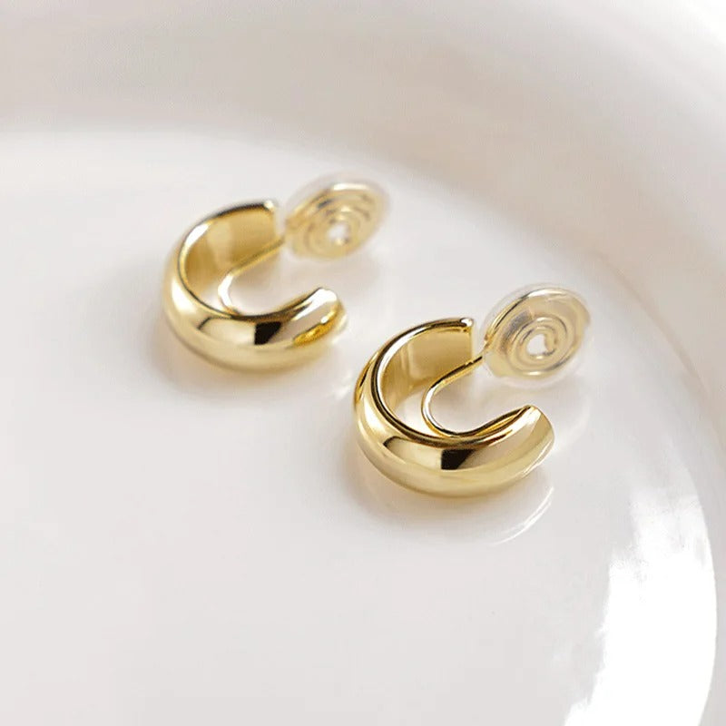 Boucle D'oreille Clip Femme Minimaliste Polyvalente