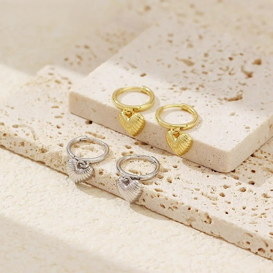 Boucle D'oreille Cœur Sculptée