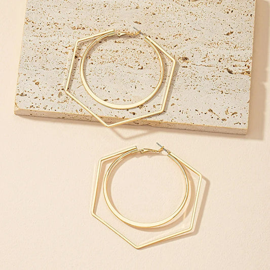 Boucle D'oreille Créole Double Originale