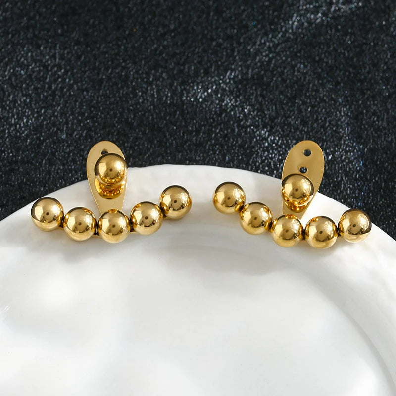 Boucle D'oreille dorée réglable en acier inoxydable