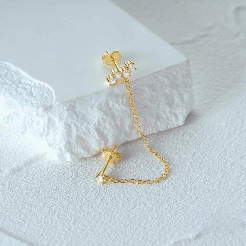 Boucle d'Oreille Fantaisie Femme en Argent