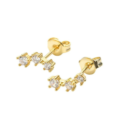 Boucle D’oreille 3 Trous – Trio Luxe Doré