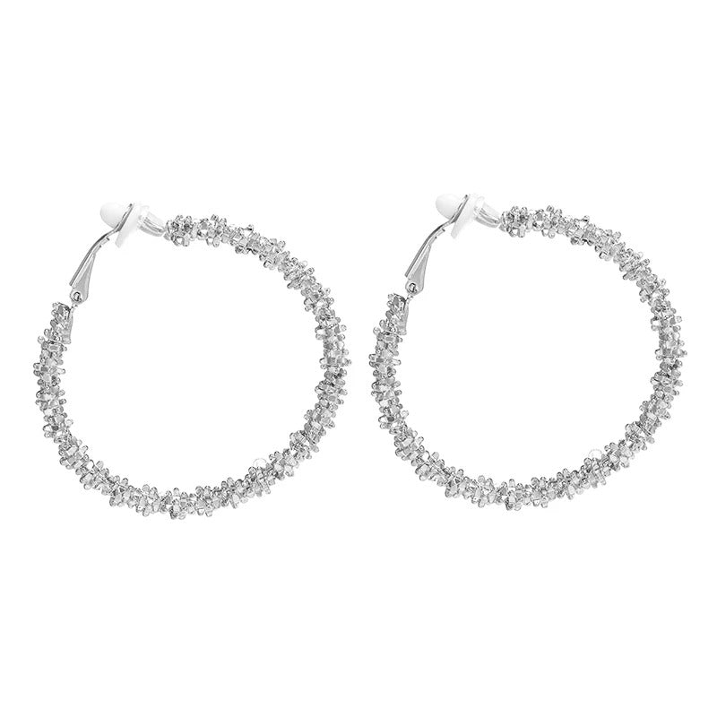 Boucle d'Oreille Femme Créole à Clipser Vintage