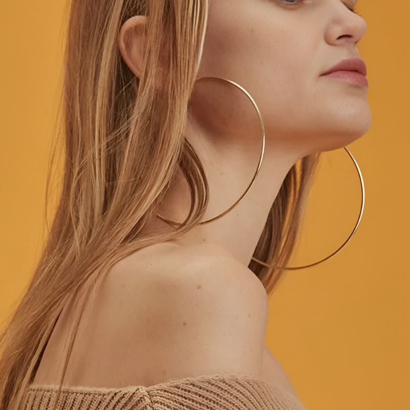 Boucle d'Oreille Femme Créole Tendance attaché à l'oreille d'une femme