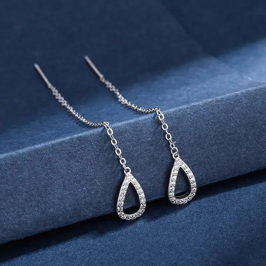 Boucle D'oreille Femme Pendante Goutte Délicate