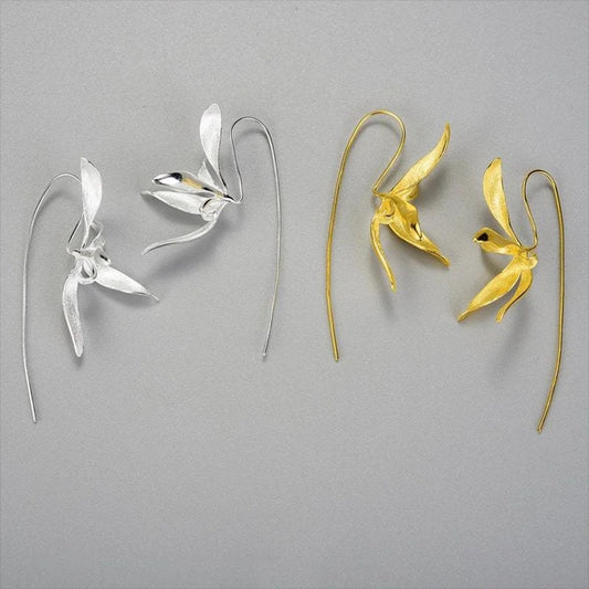 Boucle D'oreille Fleur Pendante