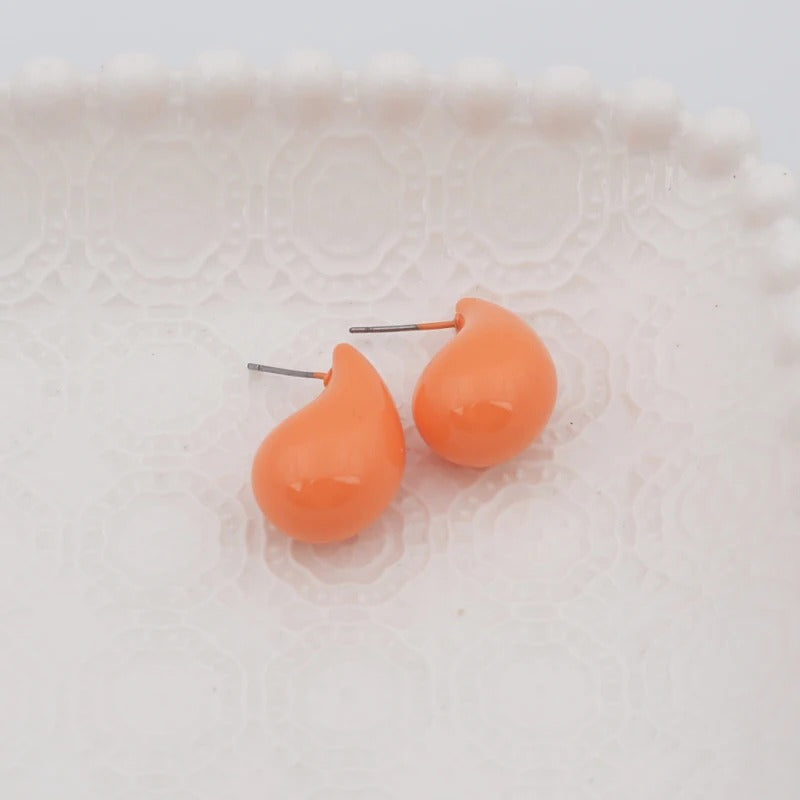 Boucle d'Oreille Goutte Colorée Brillante
