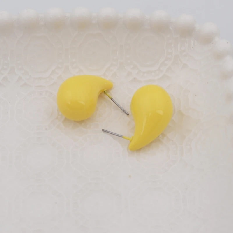 Boucle d'Oreille Goutte Colorée Brillante