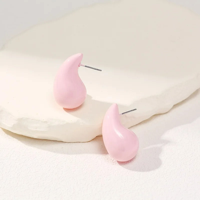 Boucle d'Oreille Goutte Colorée Brillante