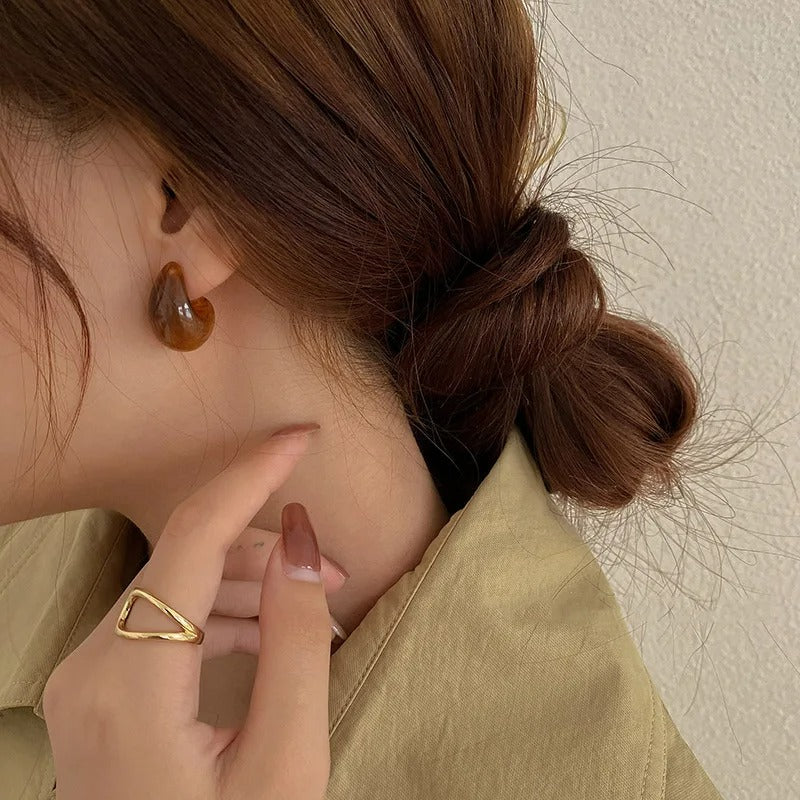 Boucle d'Oreille Goutte Élégance Organique