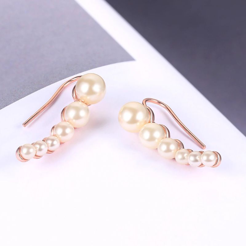 Boucle D'oreille Grimpante Dégradé De Perles