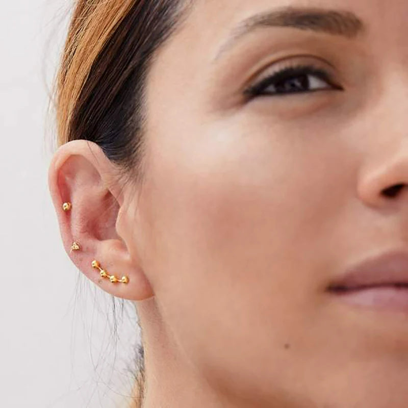 Boucle D'oreille Grimpante Style Étoiles Filantes