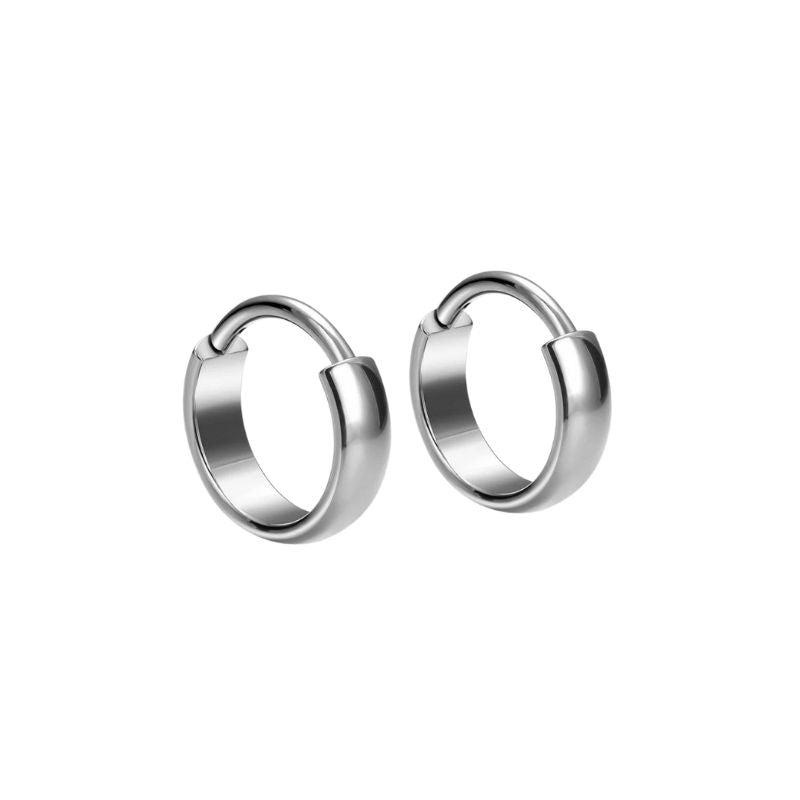 Boucle D'Oreille Homme Créole Sobre Acier Inoxydable