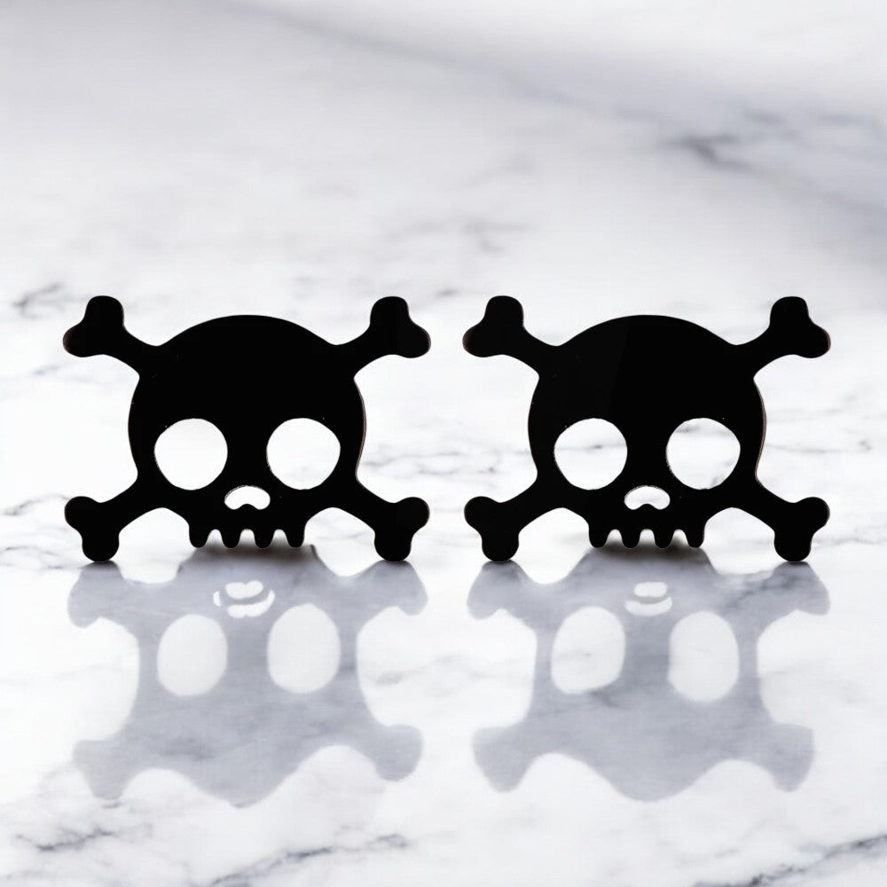 Boucle D'oreille Homme Discret Crâne en Acier Inoxydable