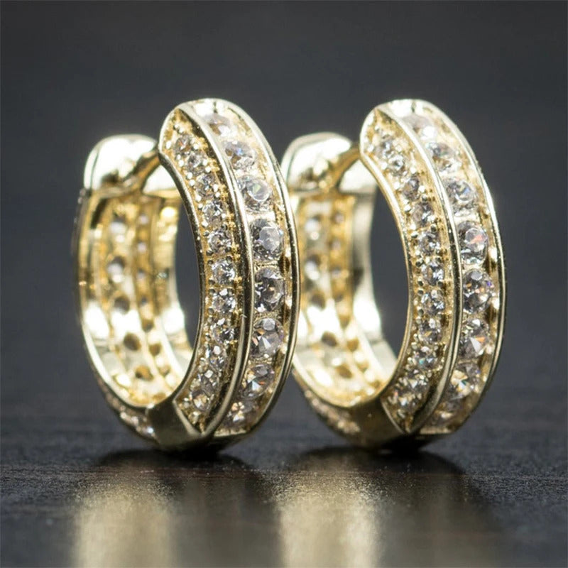 Boucle D'oreille Homme Luxe Ronde Tendance