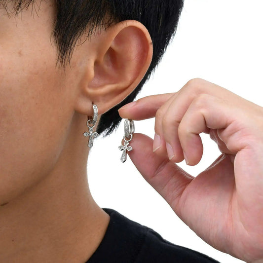 Boucle D'Oreille Homme Original Croix Punk