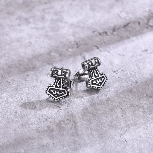 Boucle D'Oreille Homme Originale Tribale Acier Inoxydable