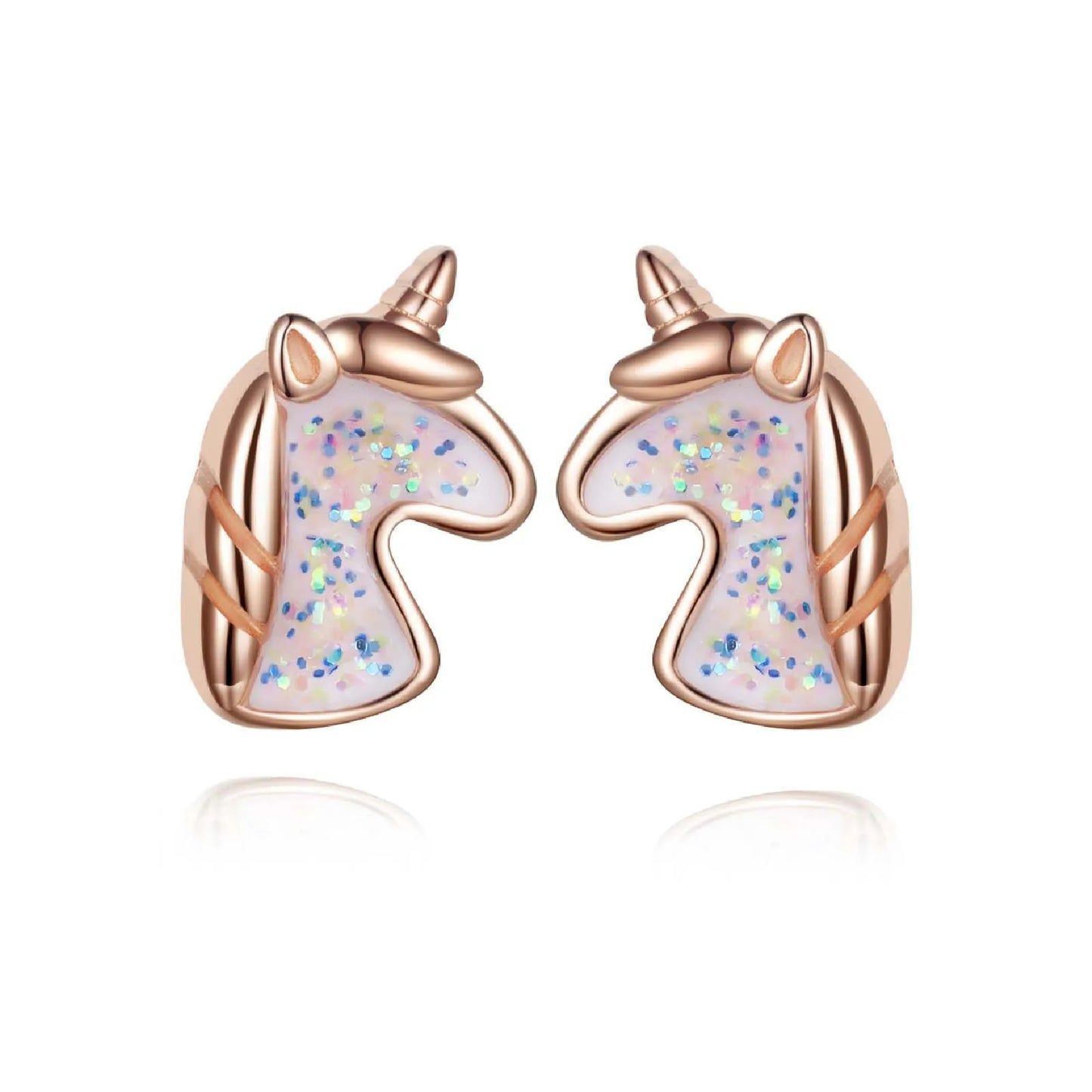 Boucle D'oreille Licorne Paillettes