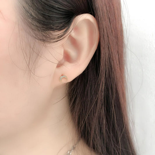 Boucle D'oreille Lune et Strass