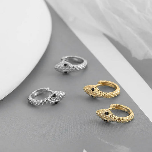 Boucle d'Oreille Serpent Créole en Acier Inoxydable