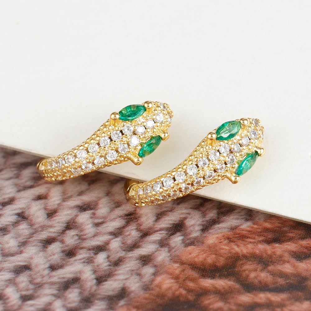 Boucle D'oreille Créole Serpent En Acier Inoxydable