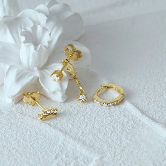 Boucle d'Oreille 3 Trous a Pierres