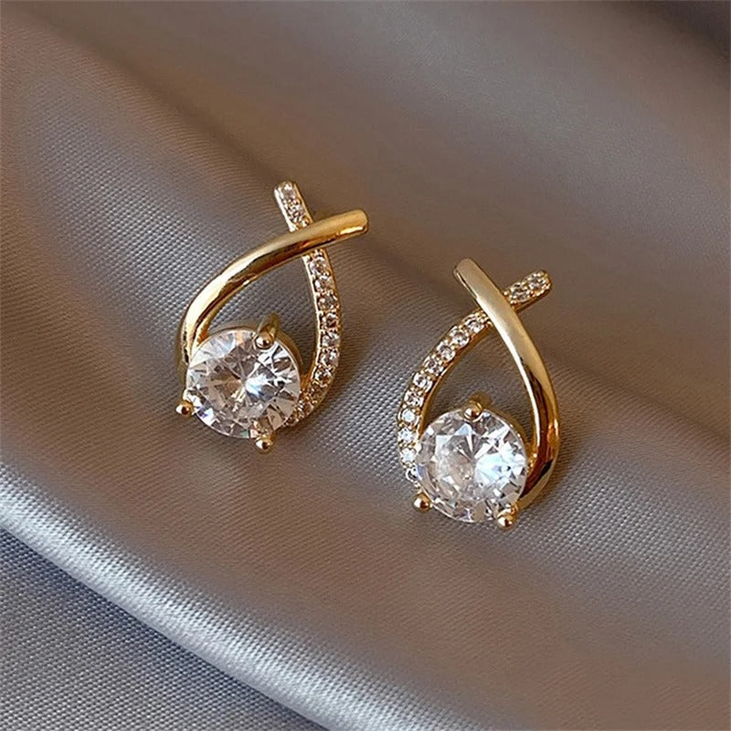 Boucle d'Oreille Luxe Femme en Forme de Goutte d'Eau