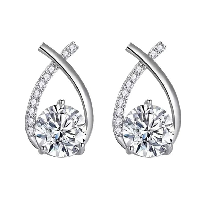 Boucle d'Oreille Luxe Femme en Forme de Goutte d'Eau