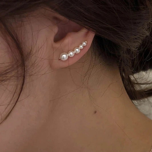 Boucle d'Oreille Montante Perle