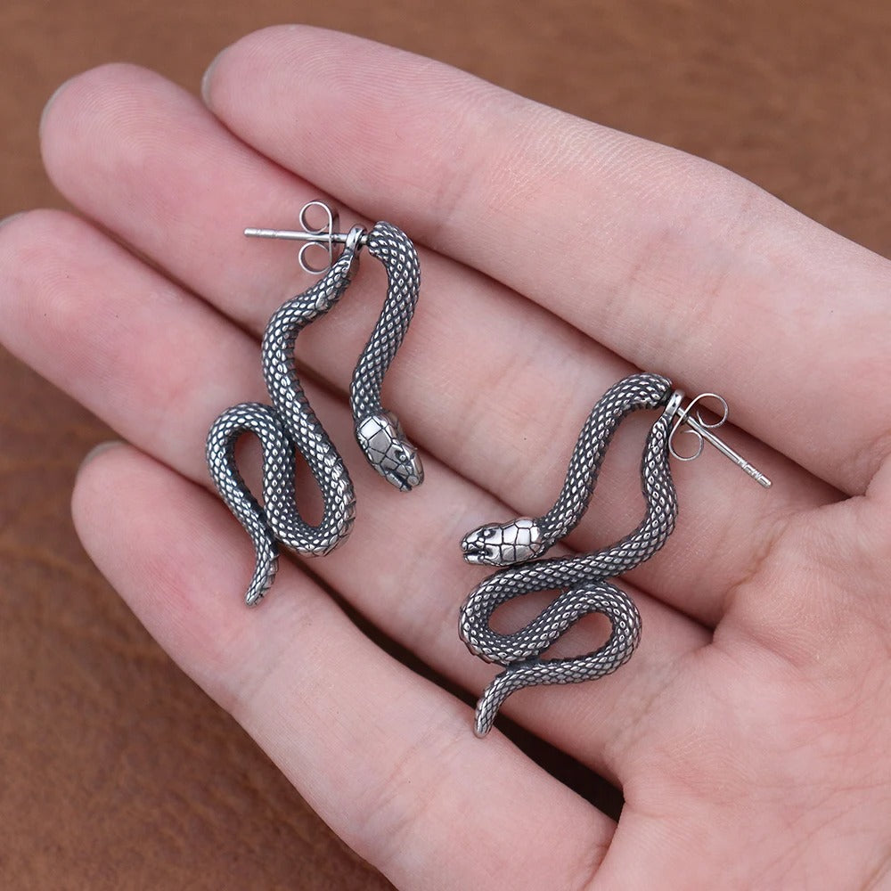 Boucle d'Oreille Viking Homme Serpent