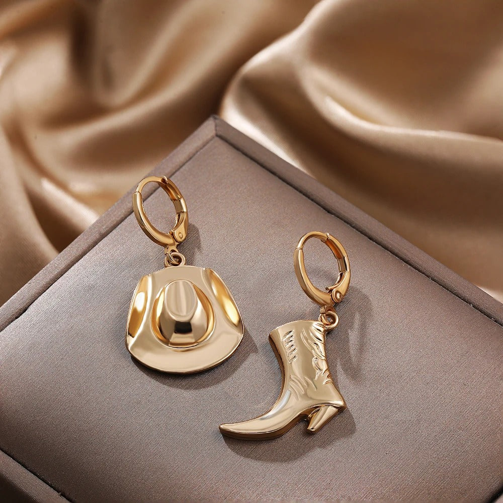 Boucles D'oreilles Asymétriques Cowboy