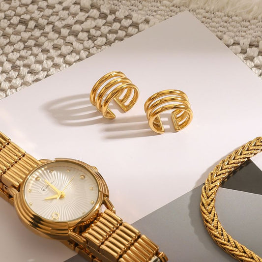 Ear cuff Original Acier Inoxydable Doré