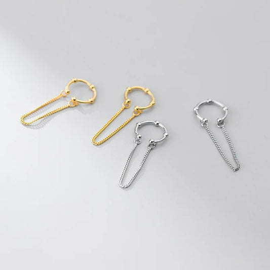 Earcuff Chaîne Élégante – Argent