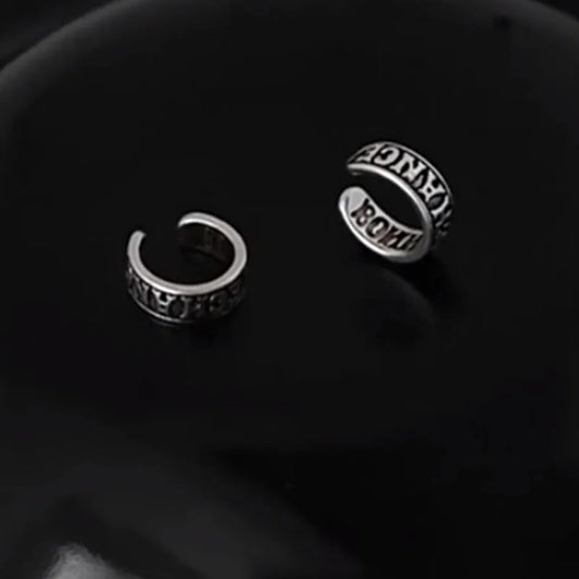 Fausse Boucle d'Oreille Homme Ear Cuff Gravé