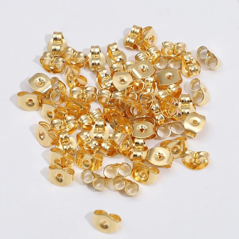 Fermoir Boucle D'Oreille Acier Inoxydable – Lot De 100 Pièces Doré