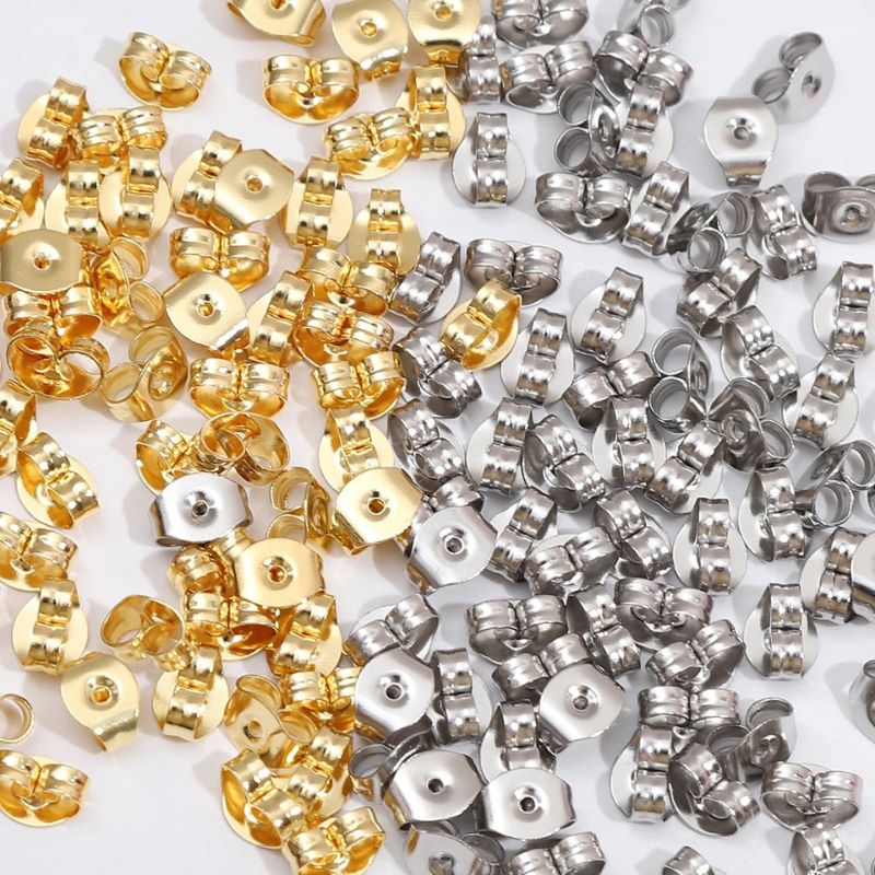 Fermoir Boucle D'Oreille Acier Inoxydable – Lot De 100 Pièces Doré