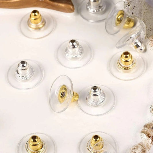 Fermoir Boucle D'Oreille Sécurisé À Large Base – 100 Pièces