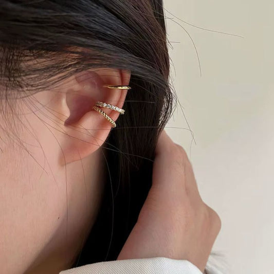 Lot 3 Earcuff Tendance Argentés Ou Dorés