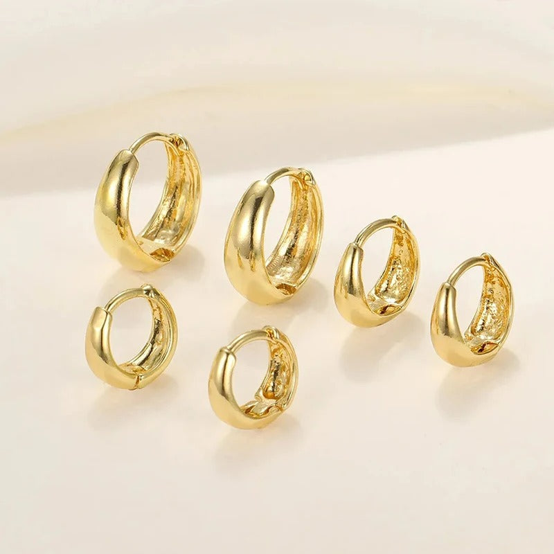 Lot 3 Paire Boucles d'Oreilles Anneau Femme
