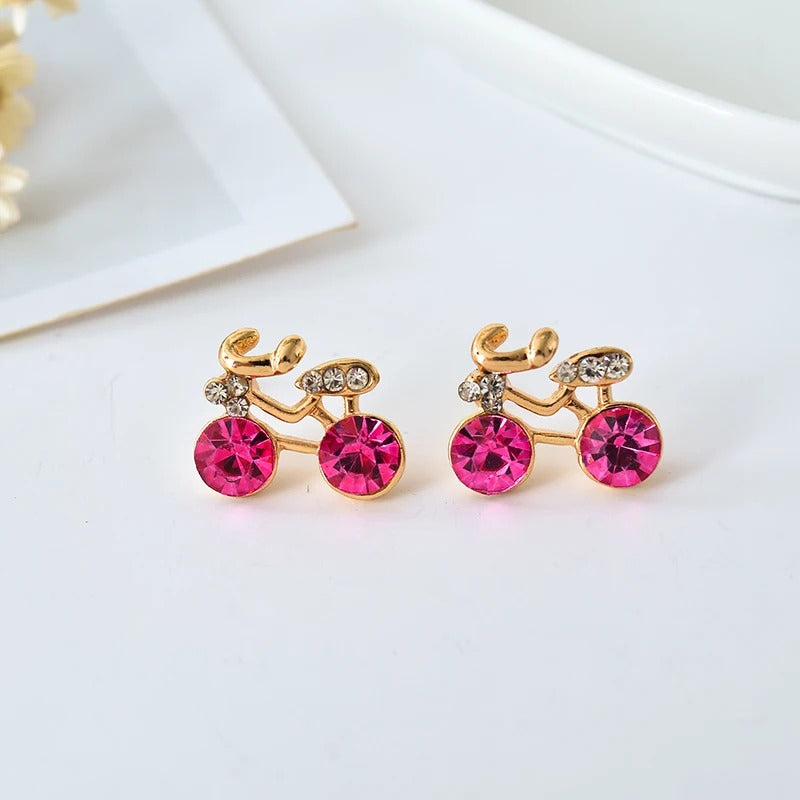 Petite Boucle d'Oreille Bicyclette