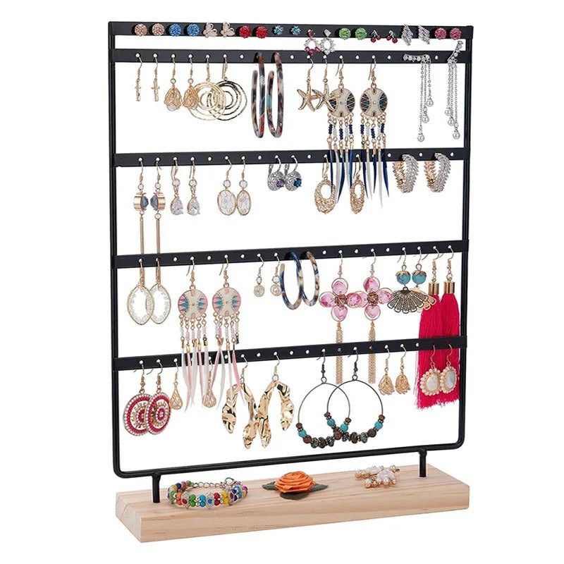 Porte Boucle D'oreille en Forme Rectangulaire sur fond blanc