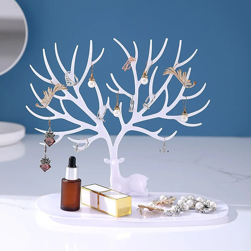 Rangement Boucle D'oreille Cerf Silhouette Arborescente
