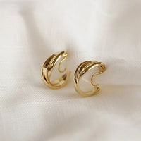 Boucle D'oreille Clip Femme Croisée Chic