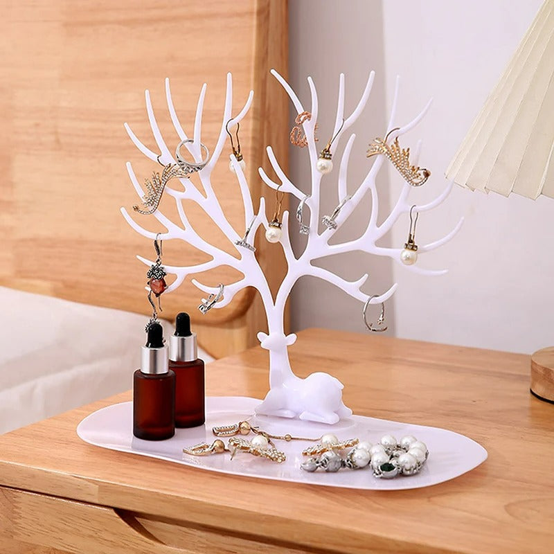 Rangement Boucle D'oreille Cerf Silhouette Arborescente