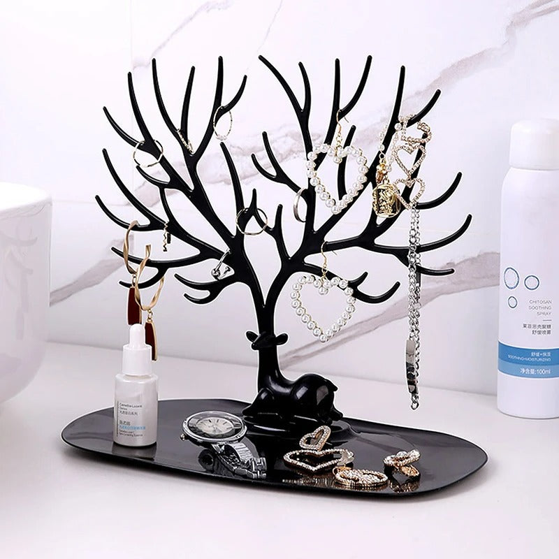 Rangement Boucle D'oreille Cerf Silhouette Arborescente